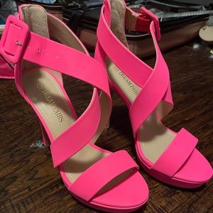 Dream Pairs Pink High Heel Sandals Size 9